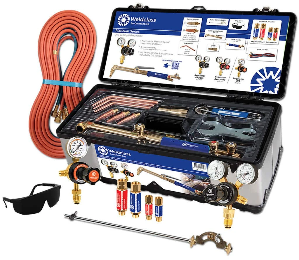 Weldclass Oxy Cutting & Brazing Kit Platinum Series 1 Weldclass Oxy Cutting & Brazing Kit Platinum Series