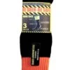 Be Seen-Be Safe Work Socks Black/Fluro Orange S6-10 - 3 Pack