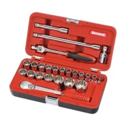 Sidchrome 1/2" Drive Metric Socket Set - 24 Piece
