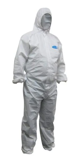 Koolguard Coveralls Disposable Laminated White Medium