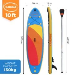 Kahuna Stand Up 10 Feet Paddle Board Inflatable With Accessories -Tool Promotional Store 6970529 4 1