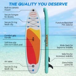Kahuna Stand Up Paddle Board Inflatable With Accessories 3.35m -Tool Promotional Store 6970545 10