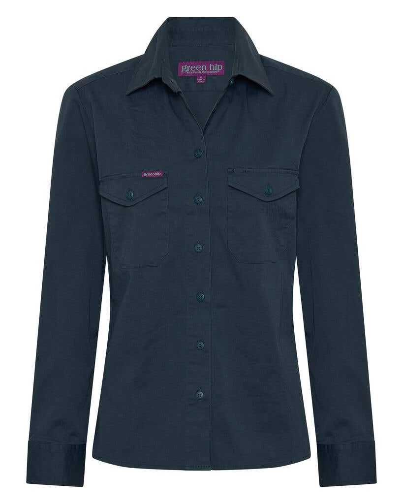 Green Hip Long Sleeve Shirt 1 Green Hip Long Sleeve Shirt