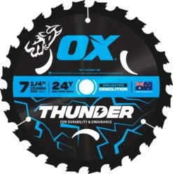 Ox Pro Thunder Circular Saw Blade 24T 7 1/4"