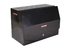 Weather Guard Tool Box Upright Aluminium ARMOR TUF Black 1200mm 492L