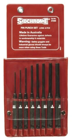 Sidchrome Long Pin Punch Set - 8 Piece