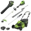 Greenworks 60V Self Propelled Mower Blower, MultiTool & Polesaw Attach Kit 460mm