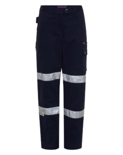 Green Hip Reflective Cargo Pants Navy Blue