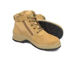Blundstone 418 Nubuck Zip Side Non-Safety Boot Wheat -Tool Promotional Store ihg 6270755 3