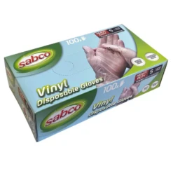 Sabco Vinyl Disposable Gloves - 100 Pack